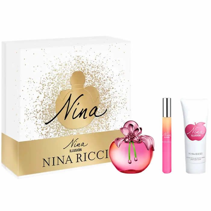 Nina Ricci Illusion 80ml EDP Spray / 75ml Body Lotion / 10ml EDP Spray